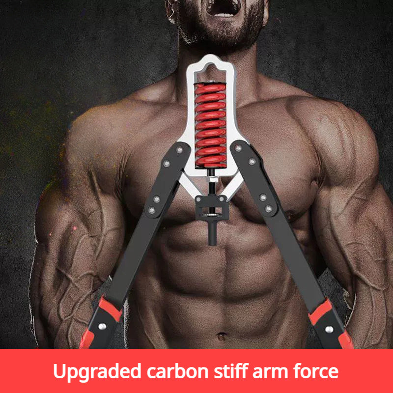 1pc Stainless Steel & PVC Adjustable Arm Strength Trainer, 15-75kg Resistance, Multi-Functional Home Gym Fitness Equipment for Men's Chest Muscle Workout, Gym Accessories