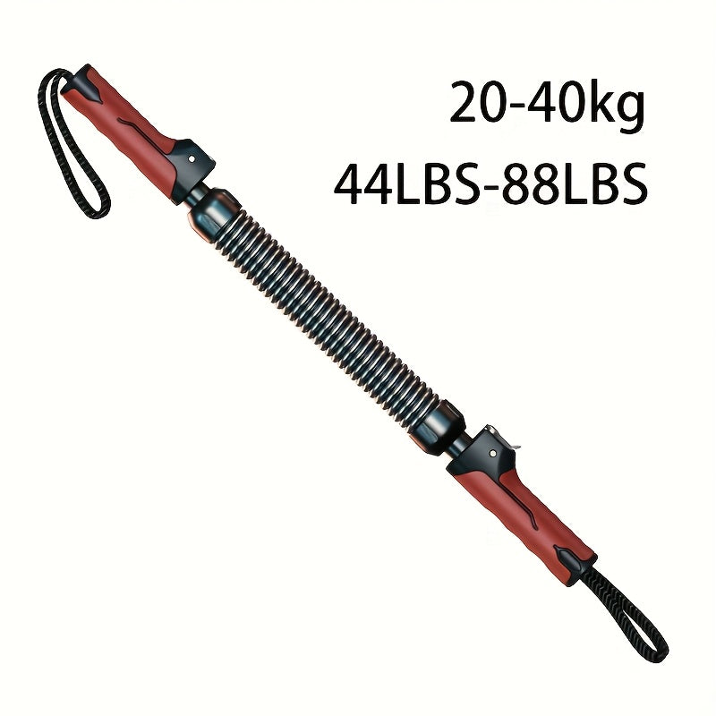Men's 88.18LB Adjustable Arm Strengthener with 3 Resistance Levels (44.09-88.18LB) - Ergonomic Chest & Forearm Grip Trainer for Home Gym, Compact & Portable Design, Red/Black, Gym Accessories