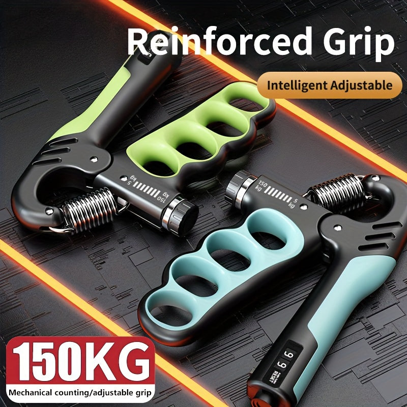 Adjustable Non-Slip Grip Strength Trainer - Counting Hand Gripper with 11-330 Lbs Resistance, Ideal for Muscle Building & Recovery, Durable PP/Stainless Steel, Available in Purple/Green/Blue