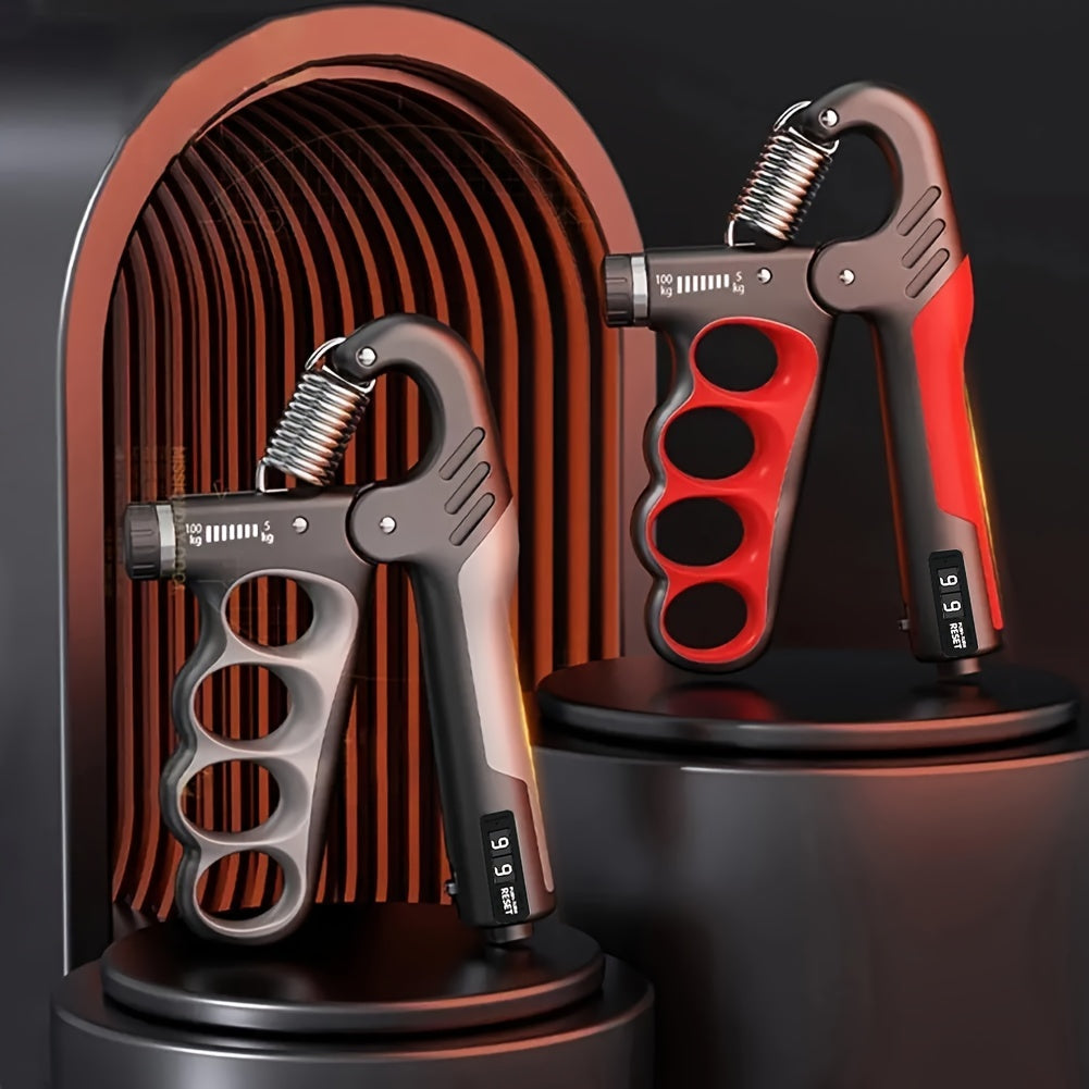 2pcs Adjustable Hand Grip Strengthener with Mechanical Counter - 11.02-220.46lb Resistance, Ergonomic Design for Forearm & Wrist Workouts, Non-Electric Home Gym Training Tool, Workout Accessories, Sleek Exercise Tool, Durable Exercise Tool