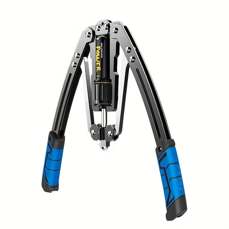 Adjustable Resistance Arm Trainer - Black & Blue, Muscle-Building Exercise Equipment for Biceps, Chest, and Abs, Home Gym Essentials, Chest Strengthening|Adjustable Resistance|Durable Construction, Arm Workout Equipment