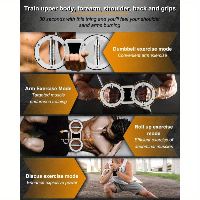 Burn Hine 812LB Arm Rotator - 360° Rotating Grip Strengthener, Adjustable Resistance Spinning Arm Trainer with 2x10 Screw Design, Ergonomic Forearm Grip Trainer for Home Gym & Physical Relax, Arm Exerciser, Fitness Accessory, Sleek Fitness Gear, Durable