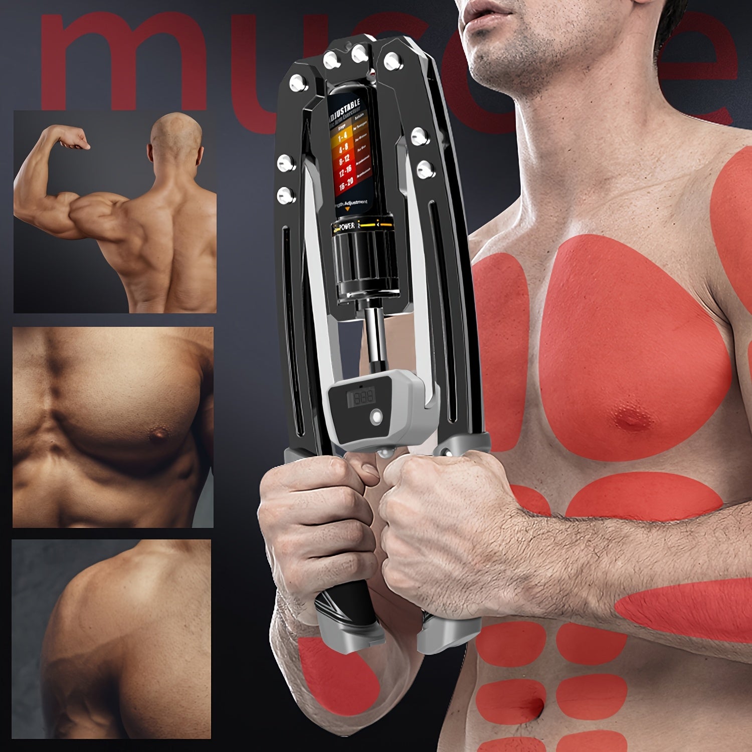 EAST MOUNT Twister Arm Exerciser - Adjustable 22-440lbs Hydraulic Power, Home Chest Expander, Shoulder Muscle Training Fitness Equipment, Arm Enhanced Exercise Strengthener.