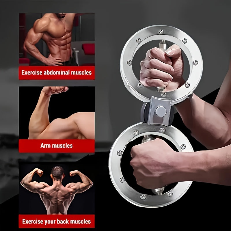 Adjustable Resistance Arm Trainer - 360° Rotating 8-Section Forearm and Muscle Exerciser, Stainless Steel, Ideal for Boxing, Fitness, and Combat Training, Workout Equipment|Adjustable Resistance|Durable Construction, Gymnastic