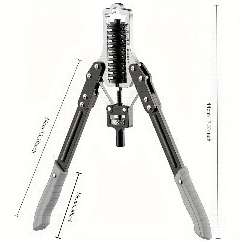 1pc Stainless Steel & PVC Adjustable Arm Strength Trainer, 15-75kg Resistance, Multi-Functional Home Gym Fitness Equipment for Men's Chest Muscle Workout, Gym Accessories