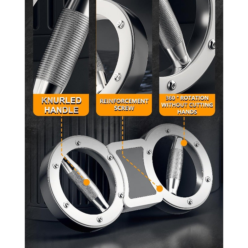 Rotator Burn Machine - Heavy-Duty Adjustable Resistance Arm Curl & Grip Strengthener Trainer with 360° Rotating Grips, Non-Slip Base - for Home Gym, Boxing, Physical Relax - Forearm, Bicep, Shoulder Workout Equipment - No Power Needed, Portable Design,